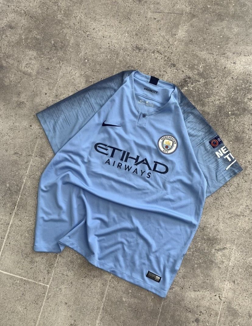 Nike × Vintage Vintage Nike Manchester City Kun Aguero 2018 Blockore Size US XL / EU 56 / 4 - 4 Thumbnail