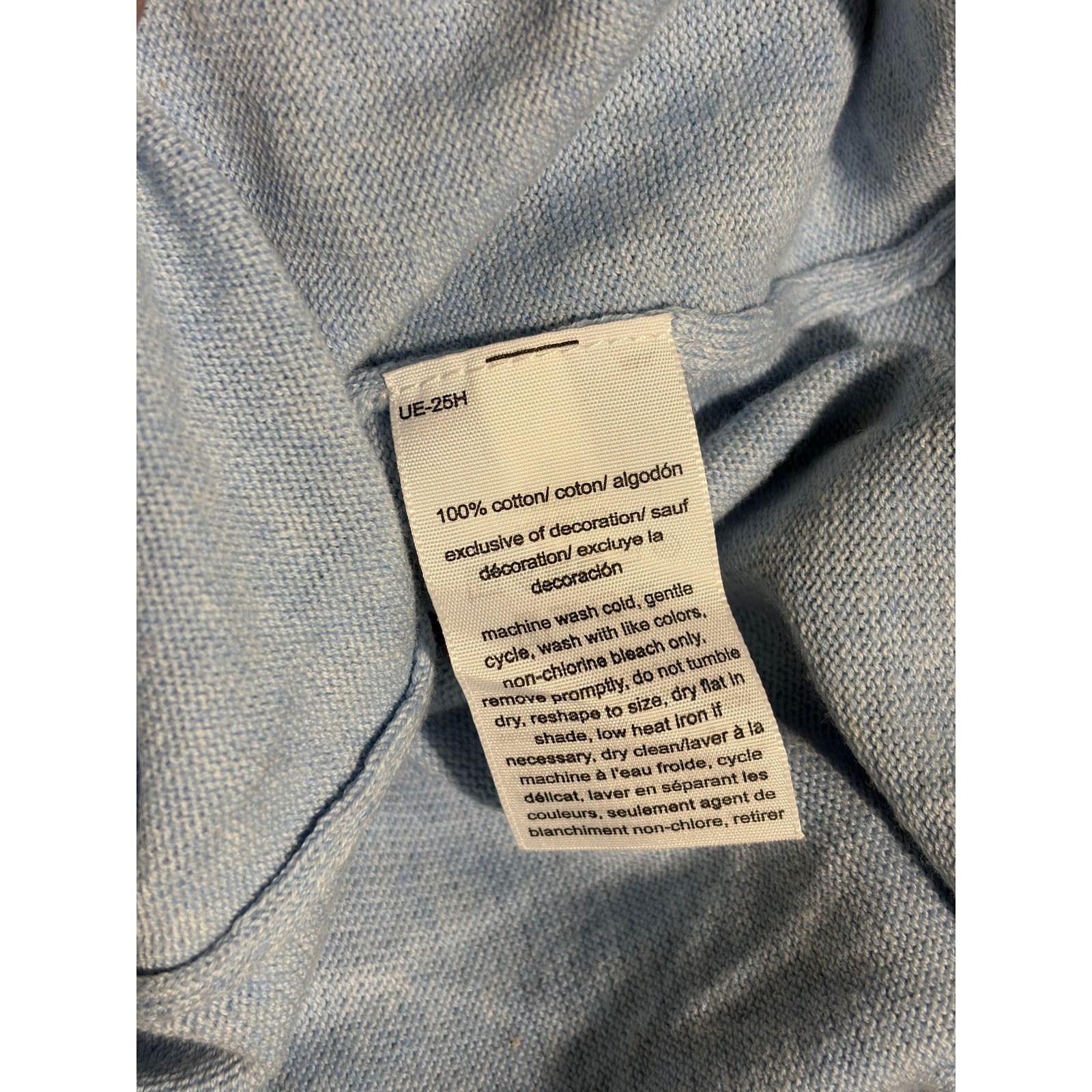 Tommy Hilfiger Tommy Hilfiger Flag Logo Light Blue Scoop Neck Sweater Size US L / EU 52-54 / 3 - 6 Thumbnail