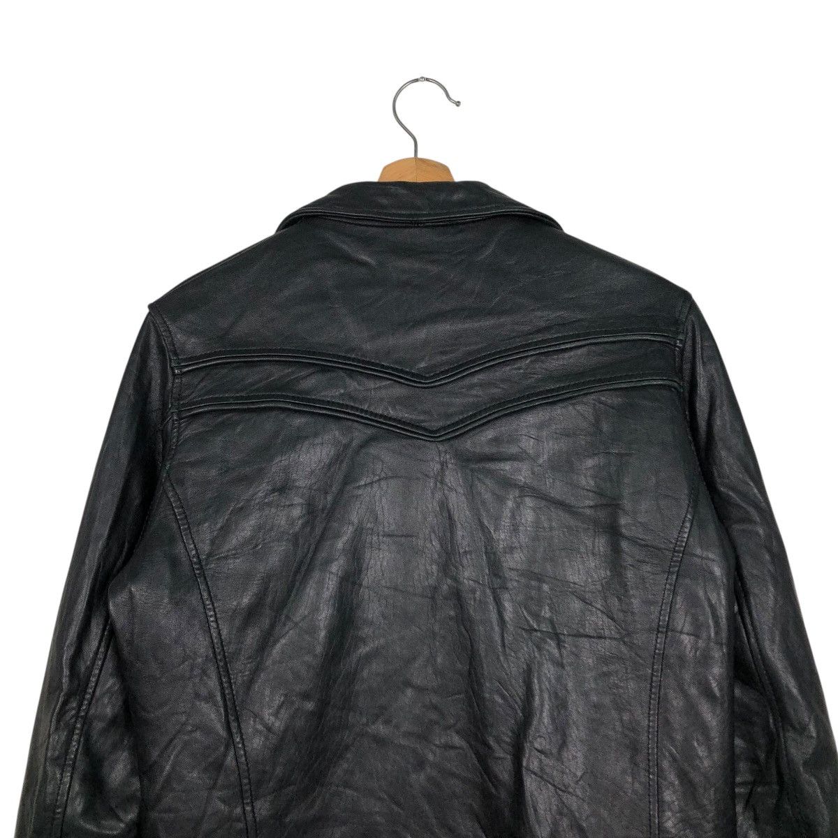 Japanese Brand 🔥VINTAGE BIKER LEATHER JACKET JOHN’S JAPAN ISSEY MIYAKE Size US M / EU 48-50 / 2 - 11 Thumbnail