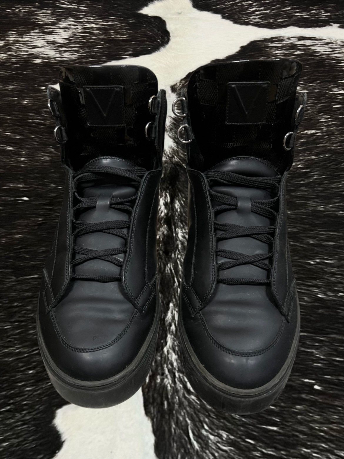 Louis Vuitton Louis Vuitton SS14 Black & Damier „Speaker“ High-Top Sneaker Size US 9 / EU 42 - 5 Thumbnail
