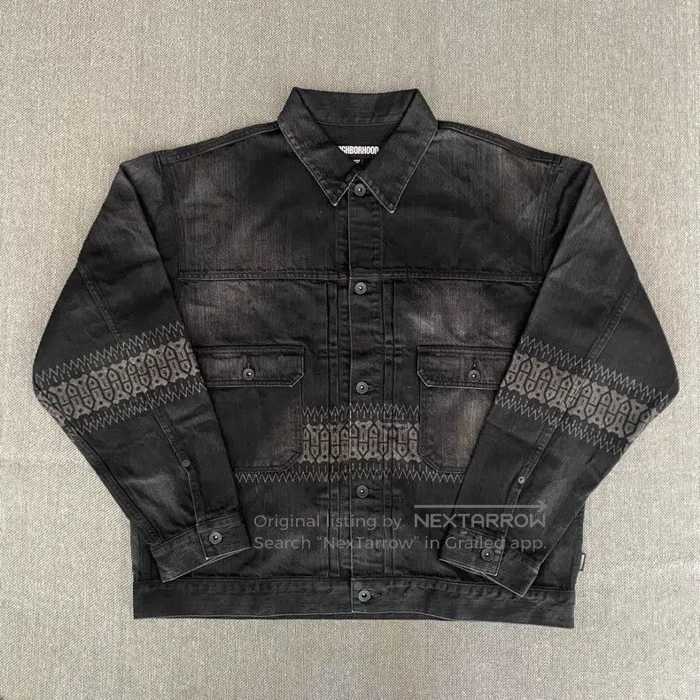 Neighborhood Neighborhood Black Soul Denim Jacket Size US XL / EU 56 / 4 - 1 Thumbnail