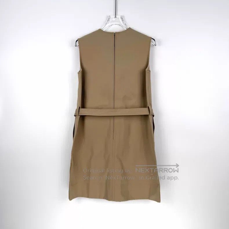 Hermes Hermes Khaki Vest Dress with Belt Size S / US 4 / IT 40 - 4 Thumbnail