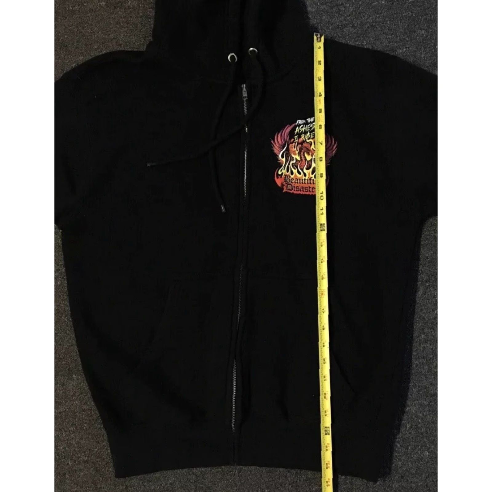 Vintage VINTAGE Eagle Flames Zip Hoodie S Grunge Biker Punk Skate Surf Fire Emo Jnco Vtg 90s Y2K Size US S / EU 44-46 / 1 - 8 Thumbnail