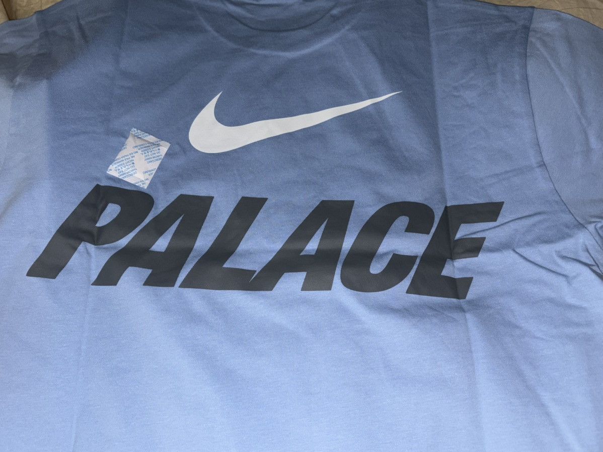 Palace Palace x Nike Font Swoosh T-Shirt Light Blue Size US XL / EU 56 / 4 - 2 Thumbnail