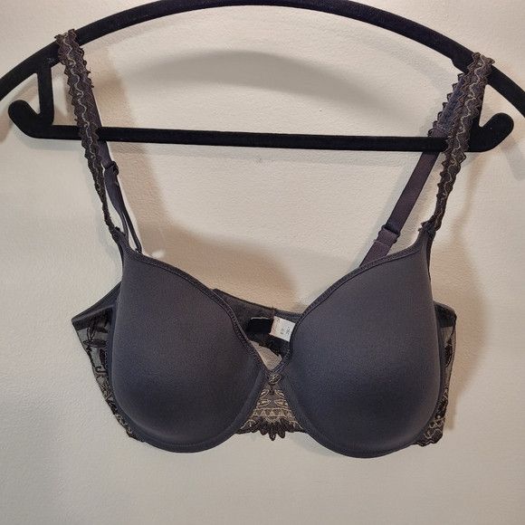 Other Chantelle Gray Underwired Lace Bra - 34d Size ONE SIZE - 1 Thumbnail