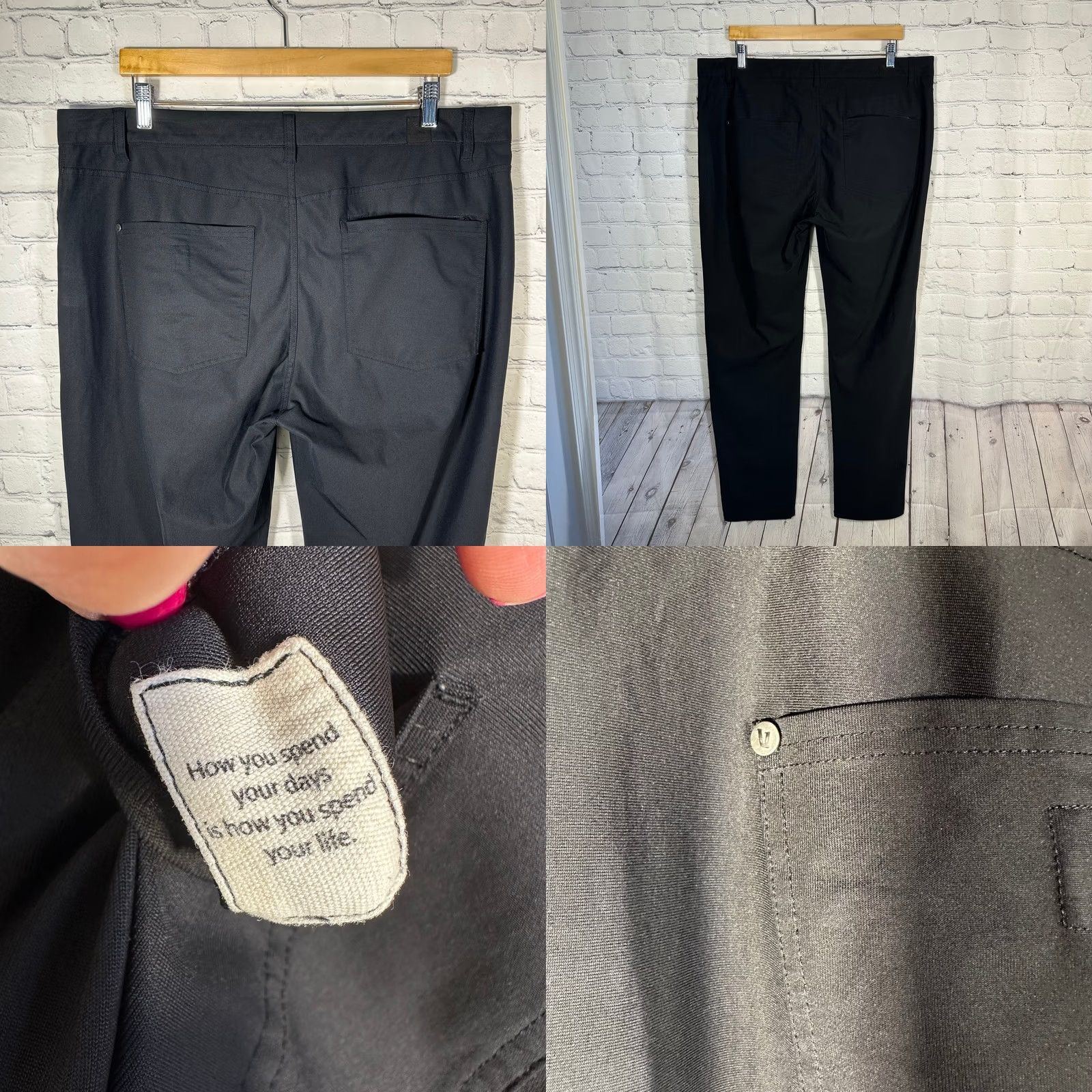 Vuori Vuori Meta Pants Mens 38 Black 5-Pocket Chino Slim Straight Casual Workwear Travel Pants Size US 38 / EU 54 - 8 Thumbnail