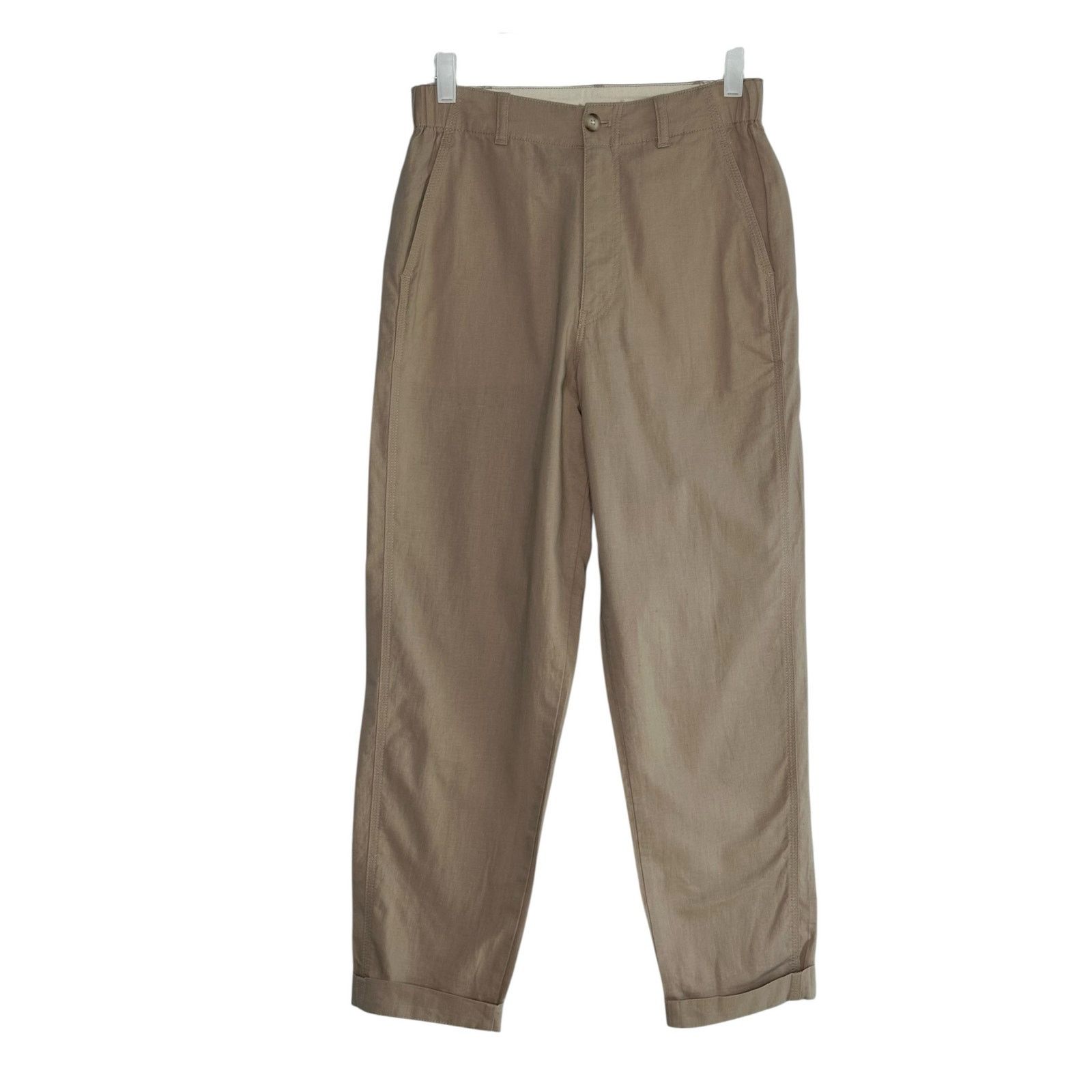Uniqlo Uniqlo beige casual high rise ankle pants size XS Size 28" / US 6 / IT 42 - 9 Thumbnail