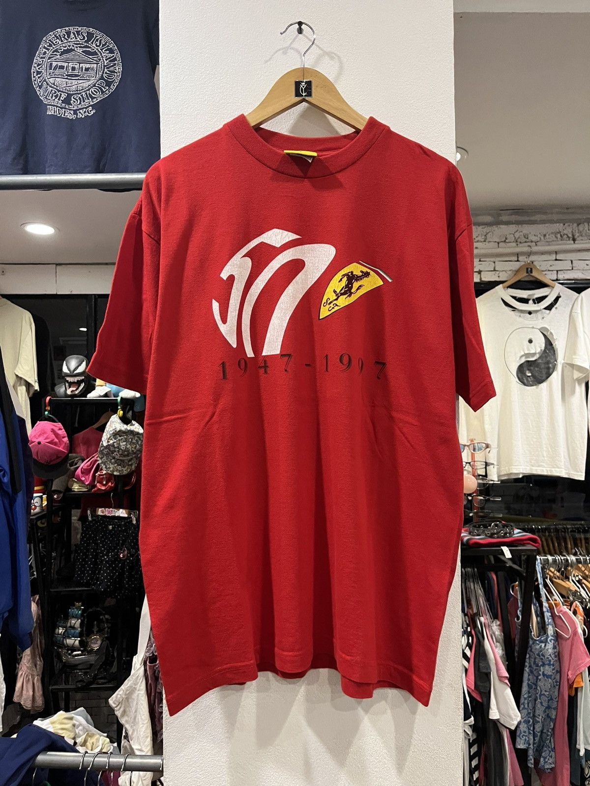 Ferrari Vintage 90s Ferrari 50th Anniversary T-Shirt Size US L / EU 52-54 / 3 - 1 Thumbnail