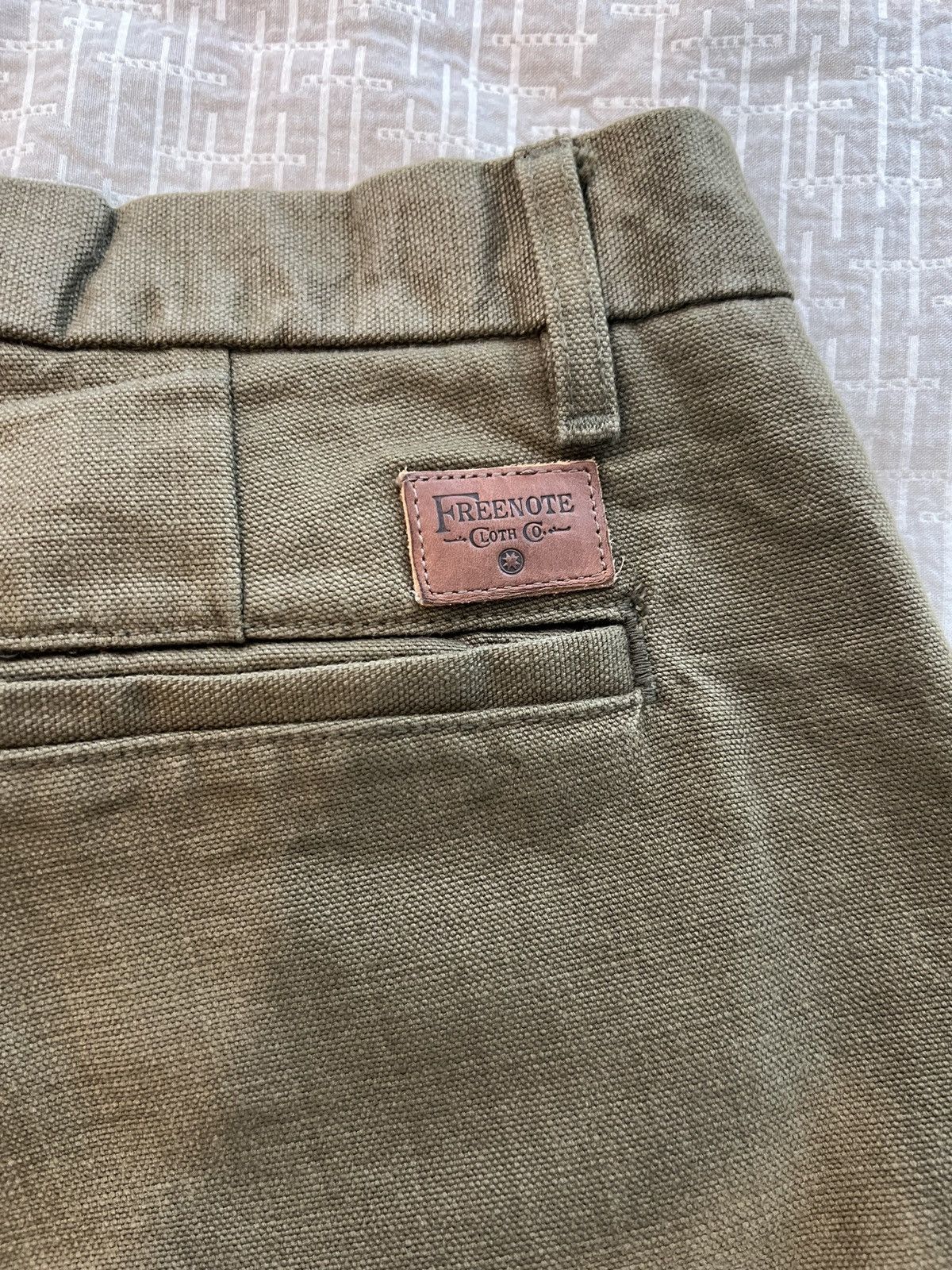 Freenote Cloth Workers Chino 14 Ounce Slub Army Green Size US 32 / EU 48 - 4 Thumbnail