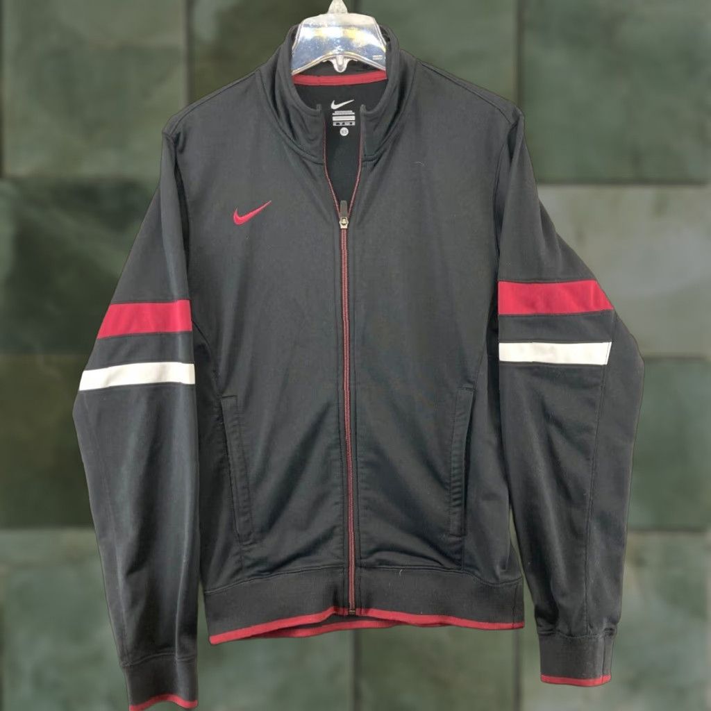 Nike Nike Jacket XS Black Red Pink Dri-Fit Activewear Full Zip Track Coat - Women - Jacket - Nike Dri-FIT - Track Jacket - Full Zip - XS - Black Size XS / US 0-2 / IT 36-38 - 1 Thumbnail
