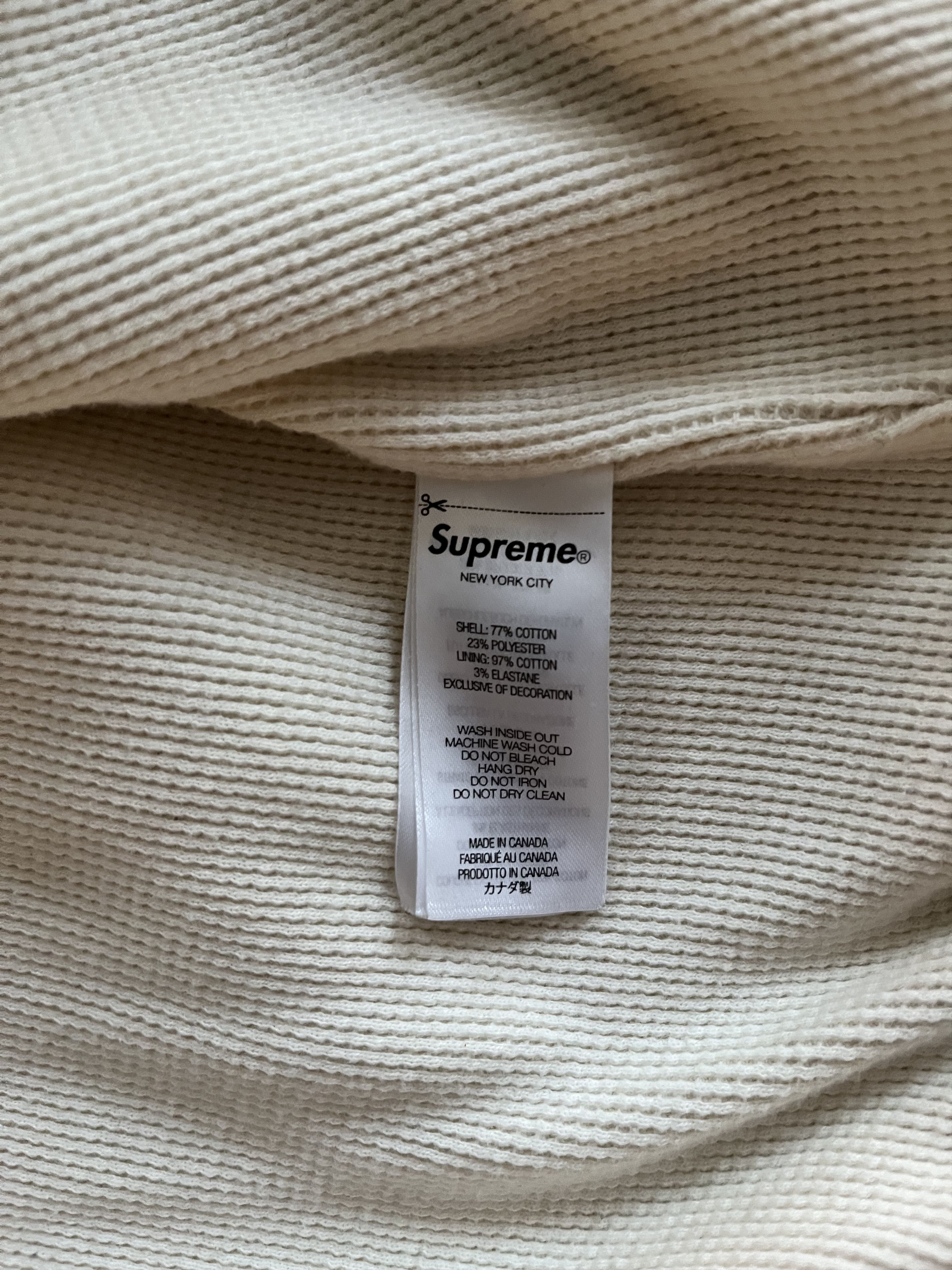 Supreme Arc Spellout Logo Thermal Lined Zip Up Sweatshirt FW24 Size US M / EU 48-50 / 2 - 5 Thumbnail