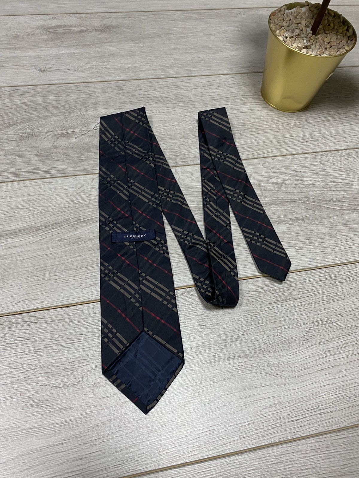 Burberry Burberry London nova blue dark check silk tie plaid Size ONE SIZE - 7 Thumbnail