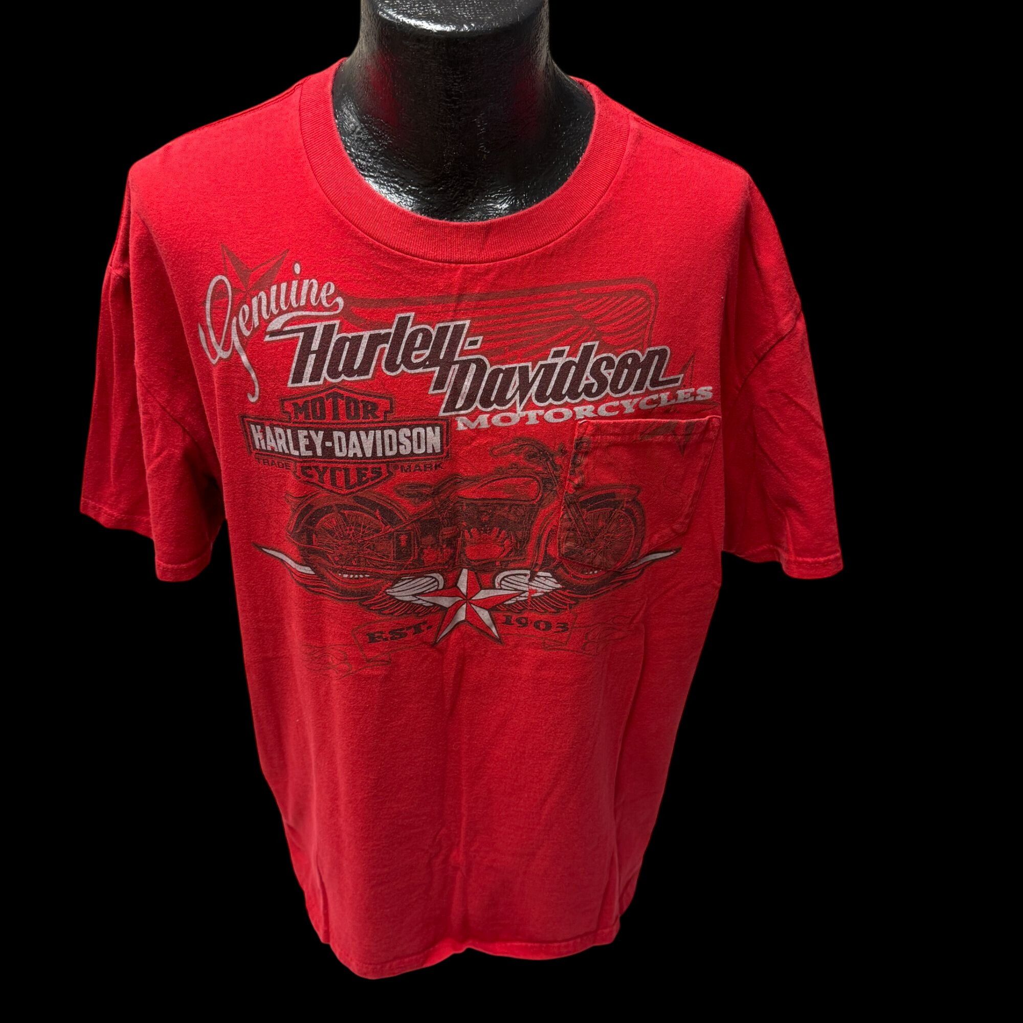 Harley Davidson H-D COWBOY COUNTRY USA TEXAS Longhorn Motorcycle Biker Shirt Size US XXL / EU 58 / 5 - 2 Thumbnail