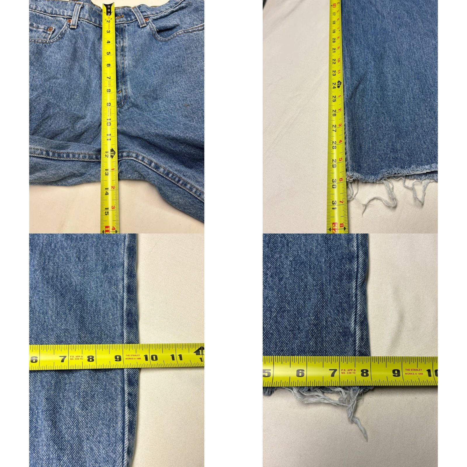 Levi's VINTAGE Levi's 550 Relaxed Fit Jeans Blue Denim W34 L30 Distressed Raw Hem Jeans Men 34 550 Distressed Raw Hem 90s Vintage Levis 600 Series Size US 34 / EU 50 - 9 Thumbnail