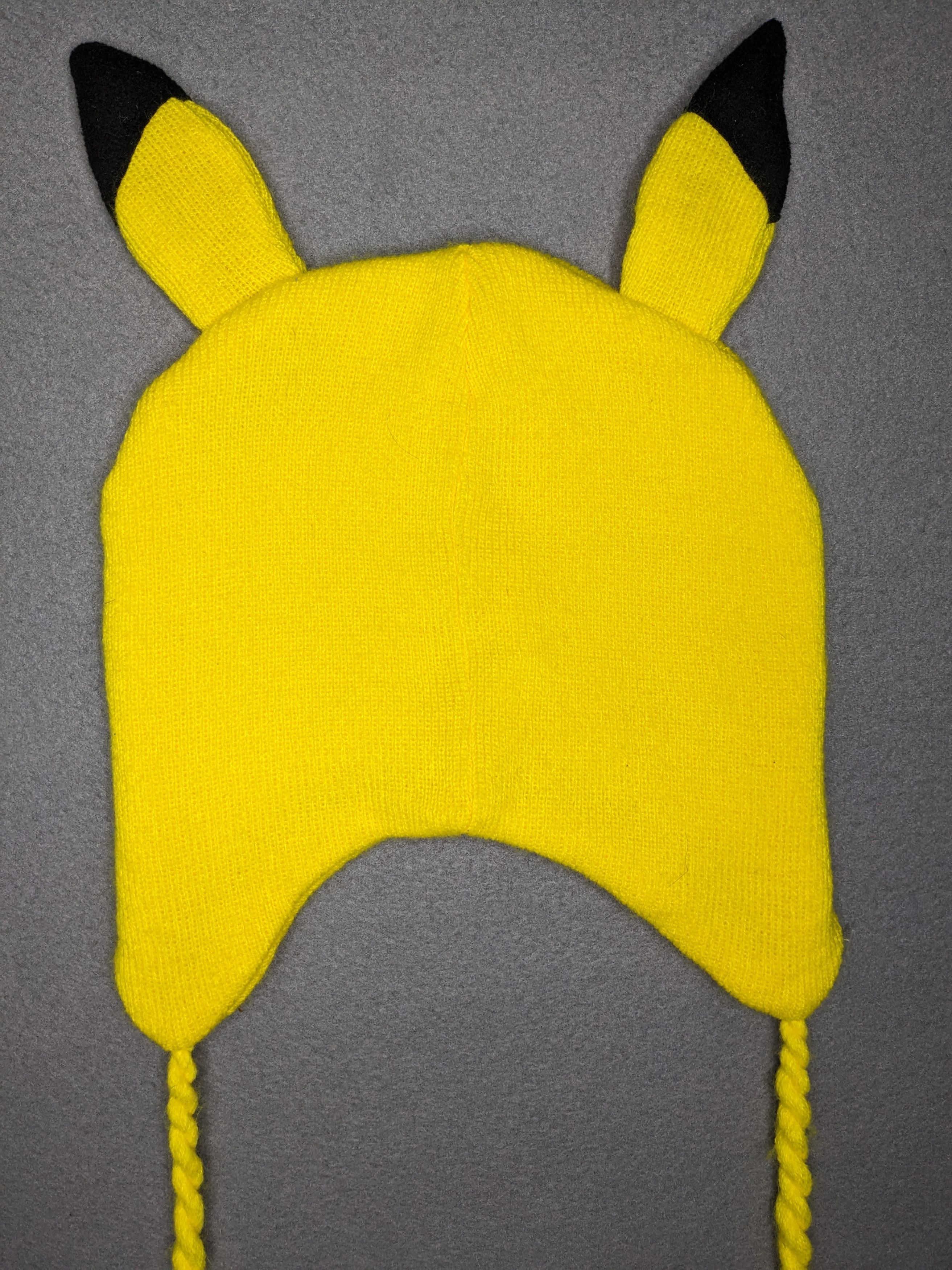 Pokemon Pokemon Pikachu Beanie Laplander Hat Ears Pokeball Tassles Size ONE SIZE - 7 Thumbnail