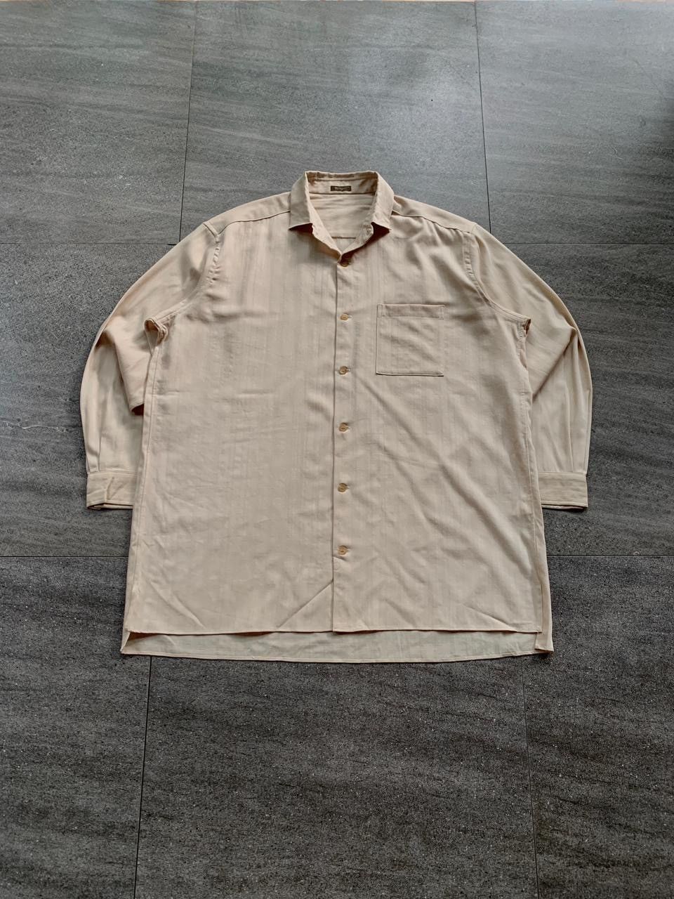 Yohji Yamamoto FREE TAX! Ys for Men Oversized Wool Ls Shirt Size US L / EU 52-54 / 3 - 1 Thumbnail