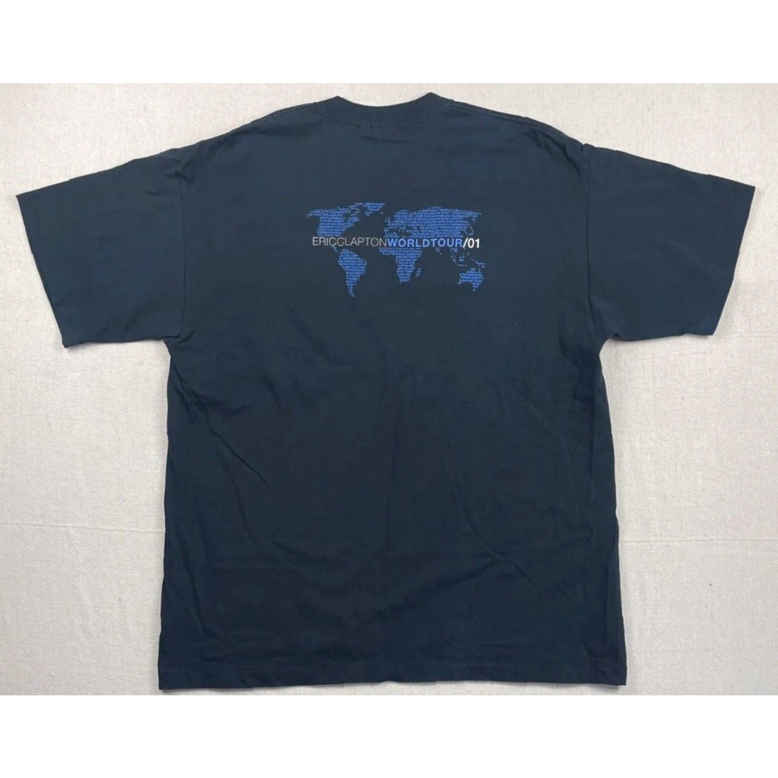 Vintage VINTAGE Eric Clapton T-Shirt XL Blue World Tour 2001 Double-Sided Graphic Tee Mens Size US XL / EU 56 / 4 - 2 Thumbnail