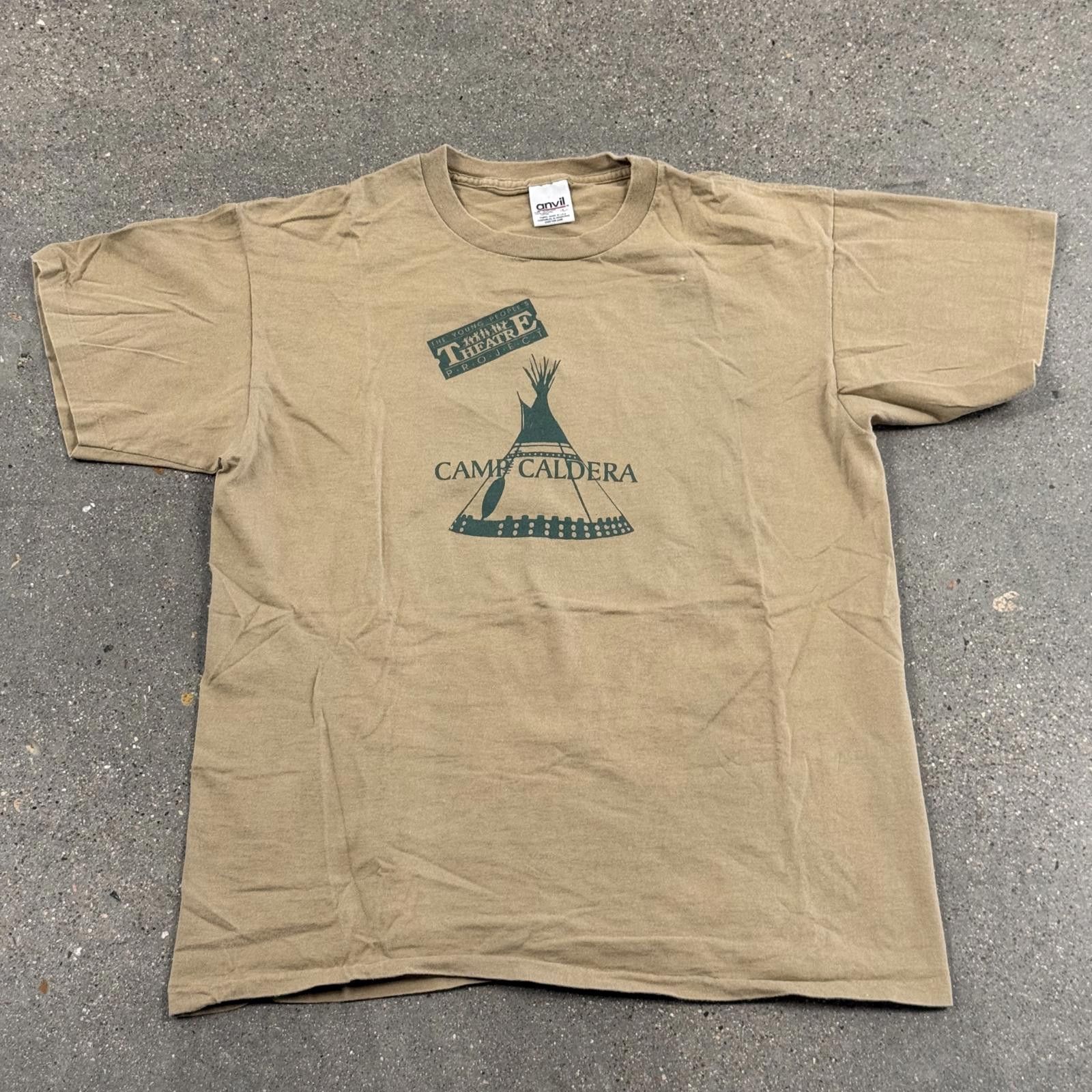 Anvil Vtg 90s Camp Caldera Art Theatre T-Shirt Single Stitch - L Size US L / EU 52-54 / 3 - 1 Thumbnail