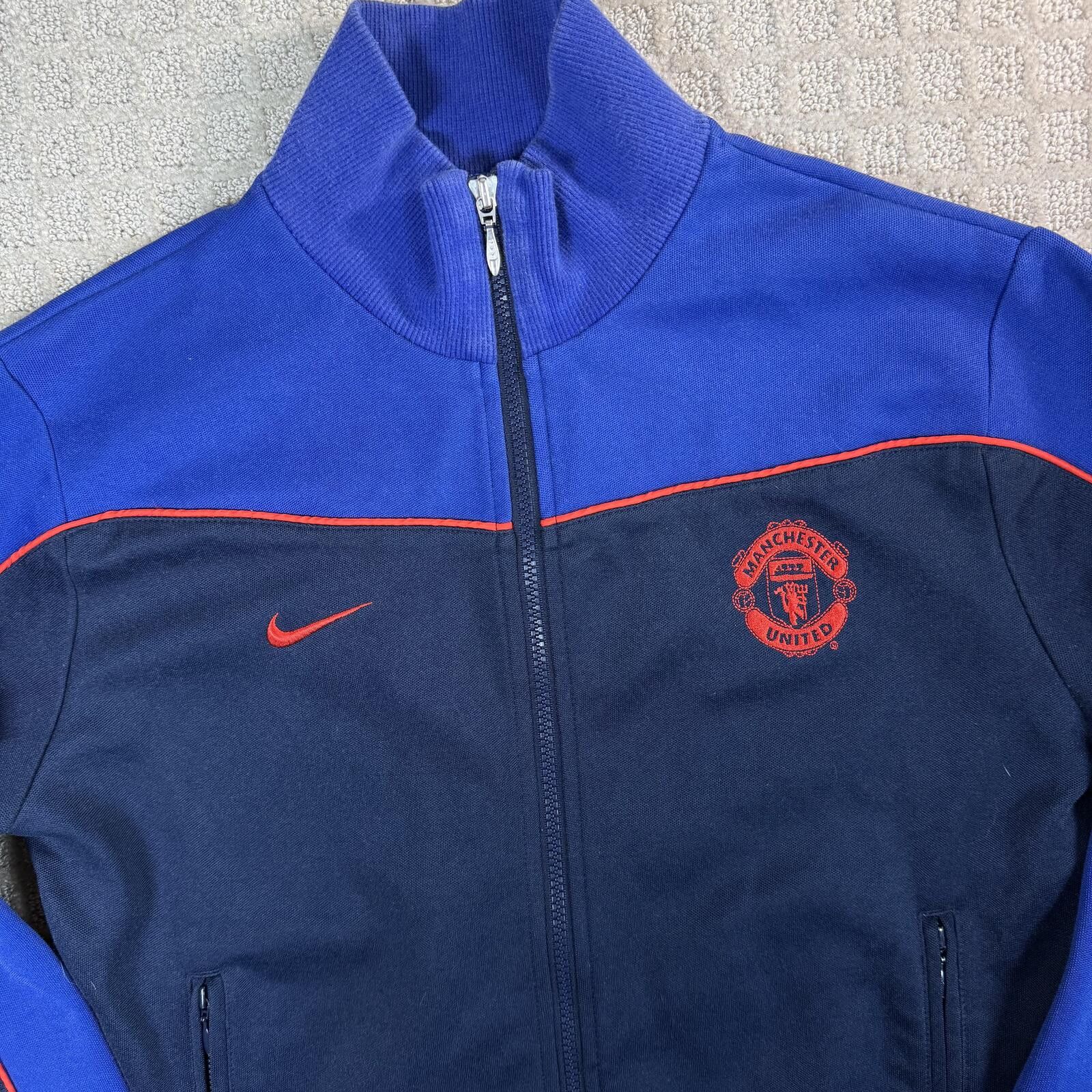 Nike Nike Manchester United Track Jacket Zip Up Navy Red M Size US M / EU 48-50 / 2 - 2 Thumbnail