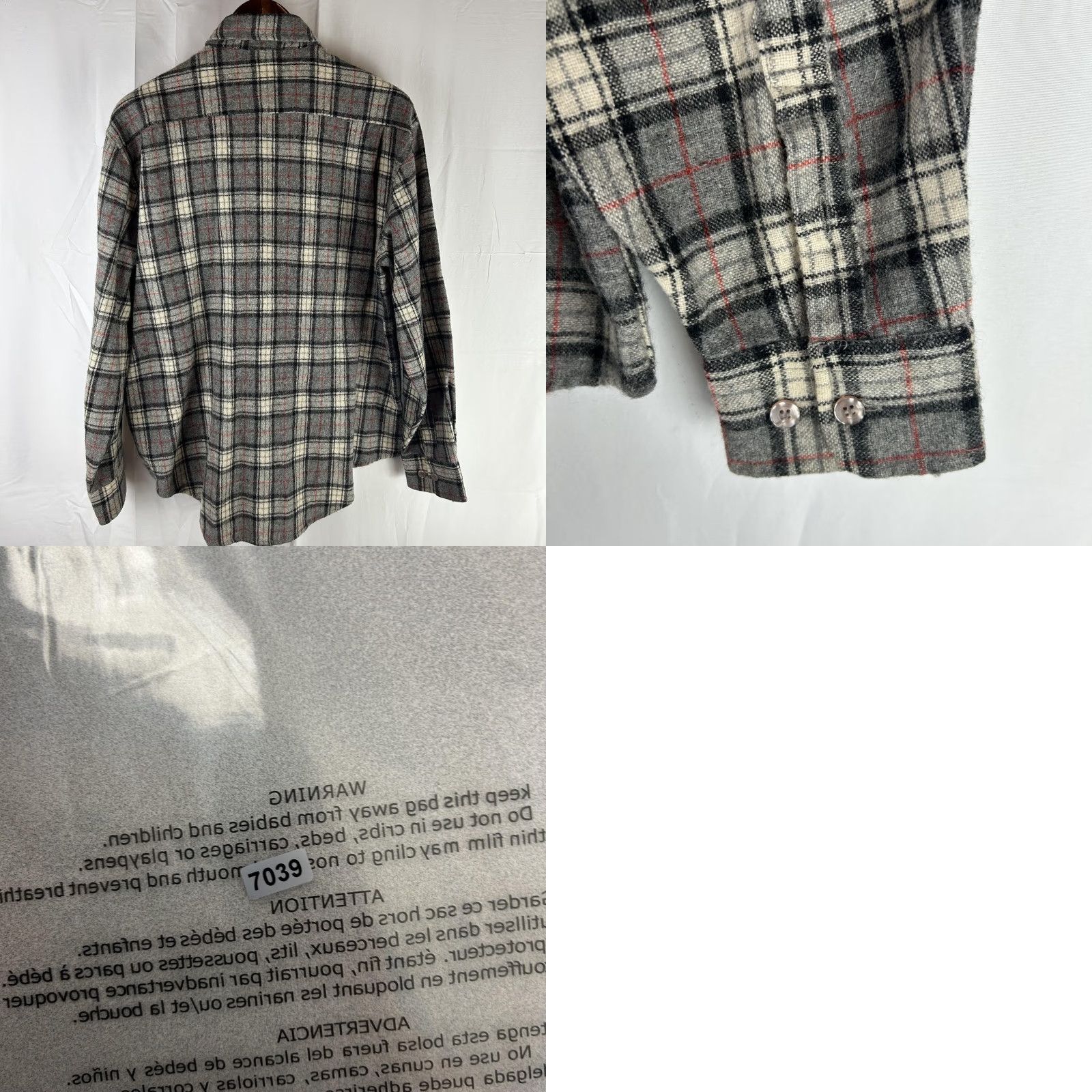 Vintage **Vintage Grizzly 80s Wool Flannel Shirt Mens XL Gray Plaid** User: Vintage Grizzly 80s Wool Flannel Shirt Mens XL Gray Plaid Size US XL / EU 56 / 4 - 8 Thumbnail