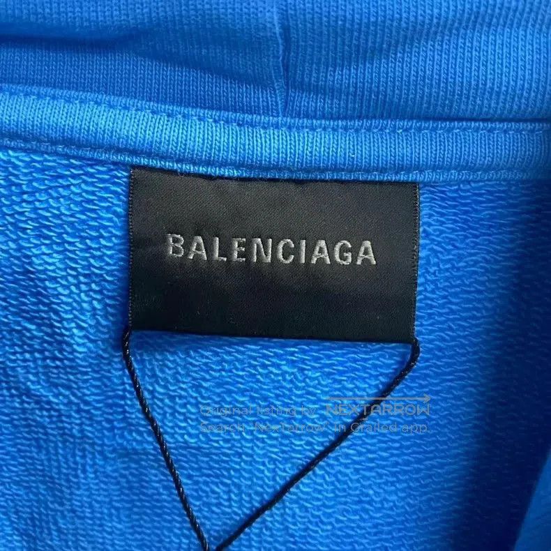 Balenciaga Balenciaga 2023 Blue Coke Print Hoodie. Size US M / EU 48-50 / 2 - 3 Thumbnail