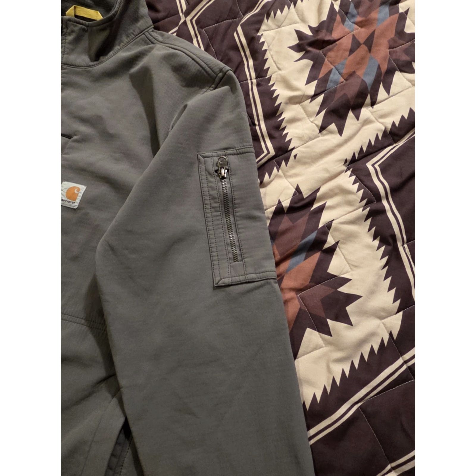 Carhartt Carhartt 102703 022 Rough Cut Soft Shell Full Zip Jacket Gray Men's XL Size US XL / EU 56 / 4 - 7 Thumbnail