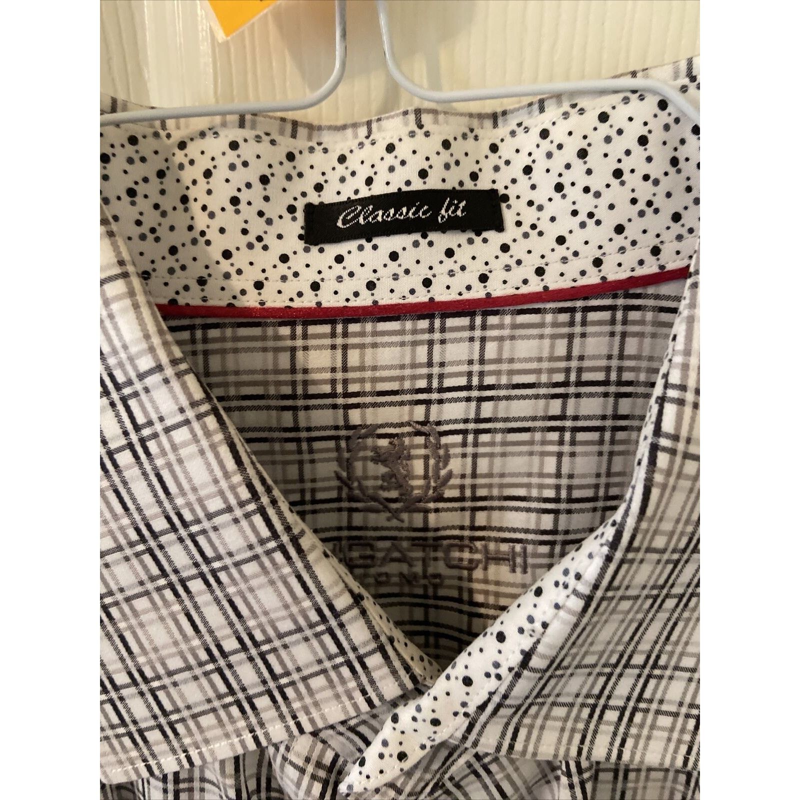 BUGATCHI Bugatchi Classic Long Sleeve Button Down White Black XL Size US XL / EU 56 / 4 - 4 Thumbnail