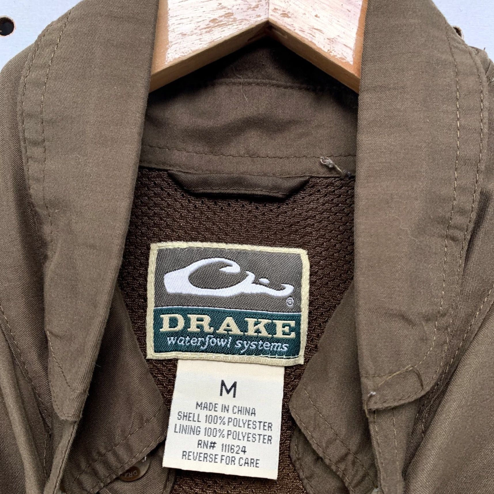 Vintage Drake Button Waterfowl Systems Shirt Mens Medium Brown Vented Lightweight Size US M / EU 48-50 / 2 - 3 Thumbnail