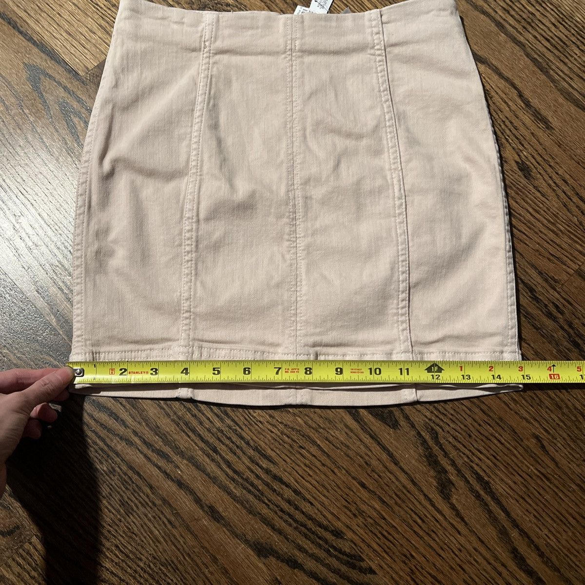Free People FREE PEOPLE NWOT Women's Paneled Light Pink Tone Mini Skirt Size 25" / US 0 / IT 36 - 9 Thumbnail