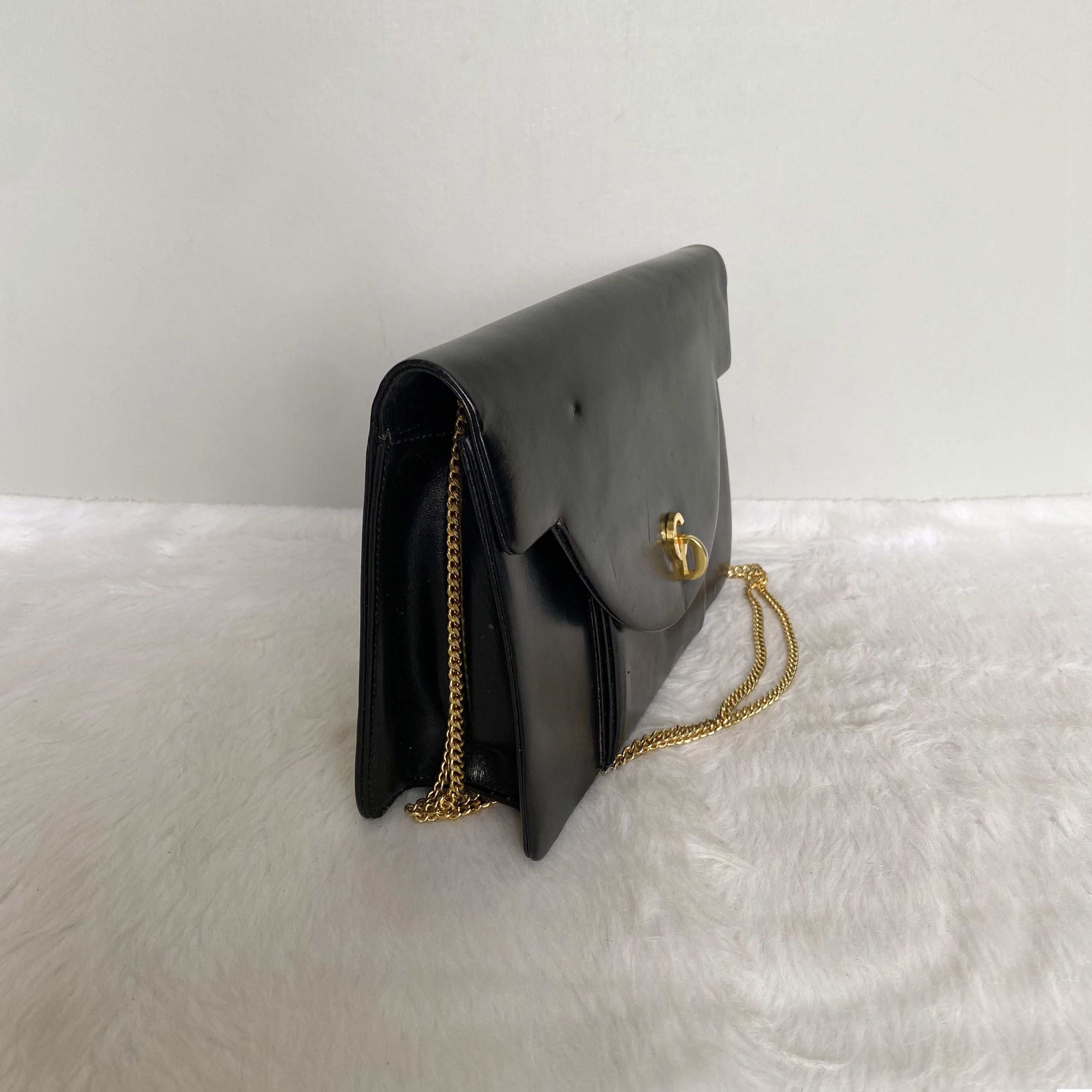 Dior × Vintage Vintage Black Chained Leather Shoulder Bag Size ONE SIZE - 2 Thumbnail