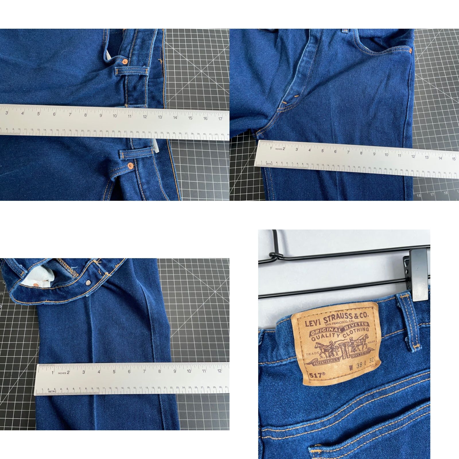 Levi's VTG Levi's 517 Jeans Bootcut Mens 36 x 31 Blue USA Made Denim 5-Pocket Pockets Vintage 1998 2017 Model 517 Grunge Retro Classic Size US 36 / EU 52 - 8 Thumbnail
