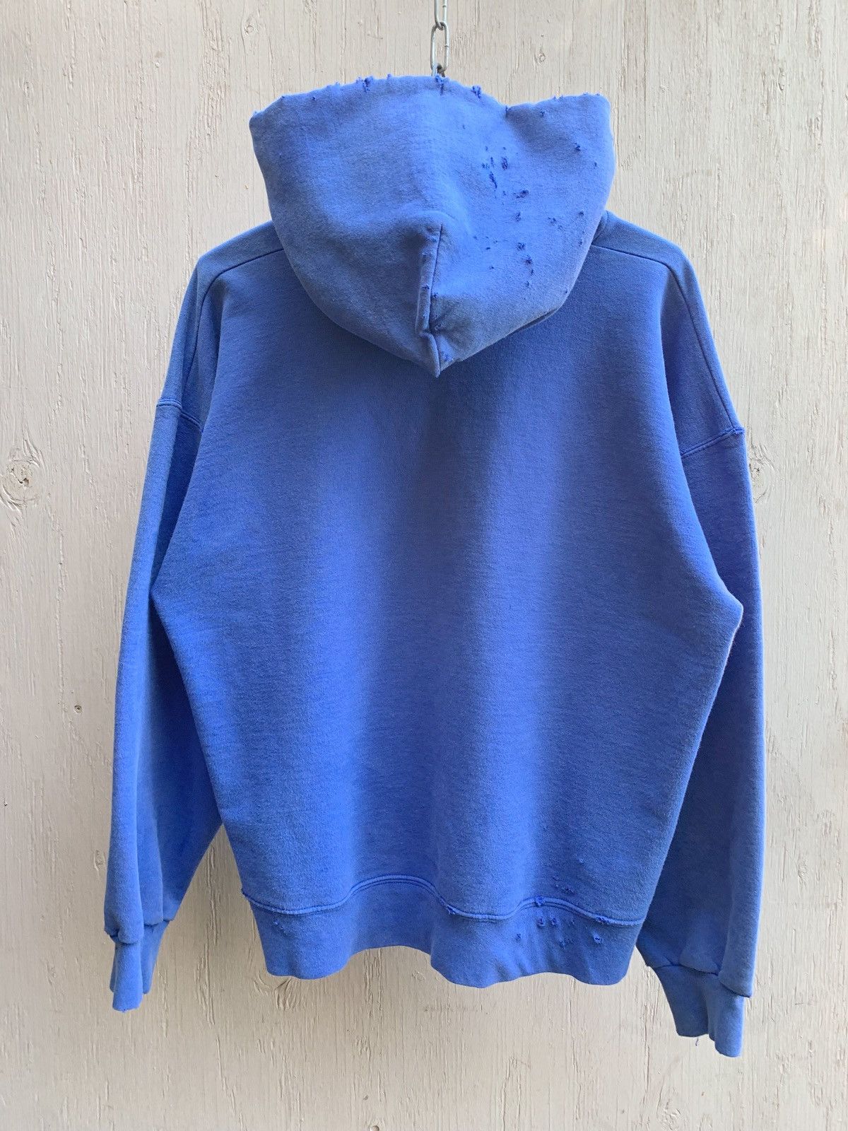Vintage Thrashed Sun Faded Distressed BOXY Blank Hoodie ERD GRUNGE Size US L / EU 52-54 / 3 - 6 Thumbnail
