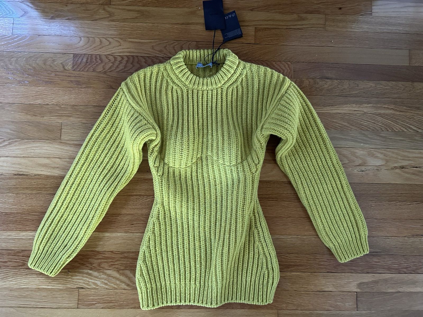 image of Prada Limone Runway Sweater in Yellow, Women's (Size XS)