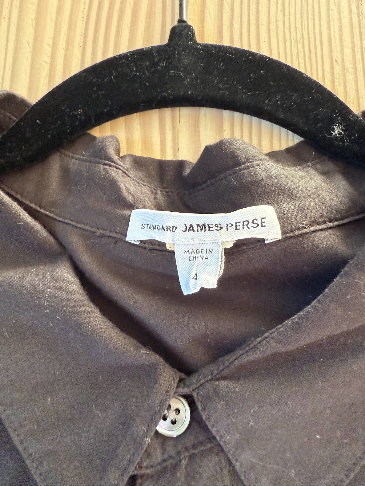 James Perse Standard Shirt - Black Size US XL / EU 56 / 4 - 2 Thumbnail