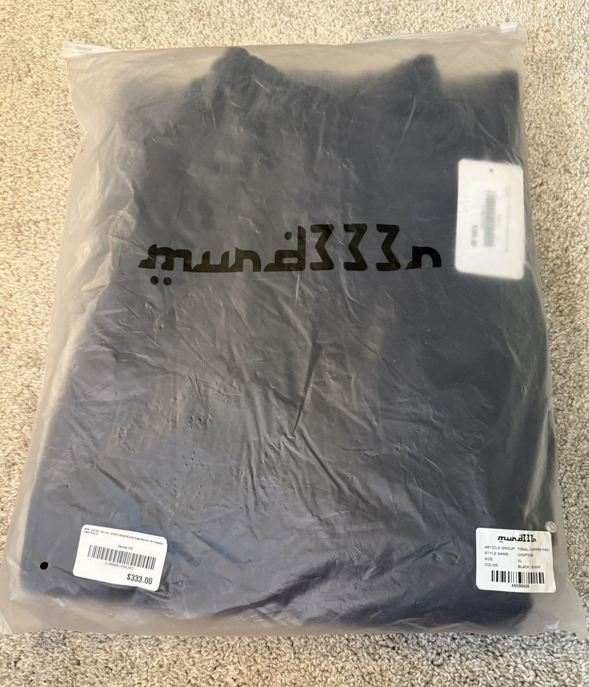 murd333r.fm Murd333r.fm Chopper Sweatpants (Black) Size US 36 / EU 52 - 7 Thumbnail