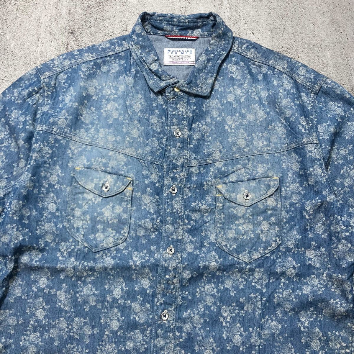Nicole Club 2000s Nicole Club For Men Floral Motif Button Up Shirt Size US L / EU 52-54 / 3 - 4 Thumbnail