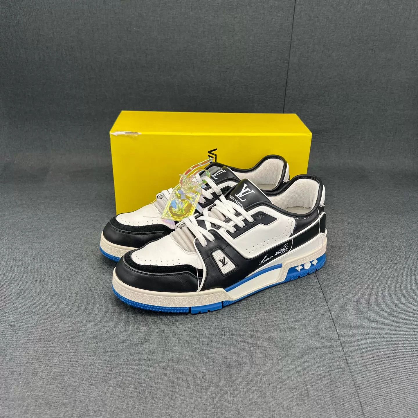 Louis Vuitton LV Trainer Fragment Black Blue 9.5 Size US 9.5 / EU 42-43 - 1 Thumbnail