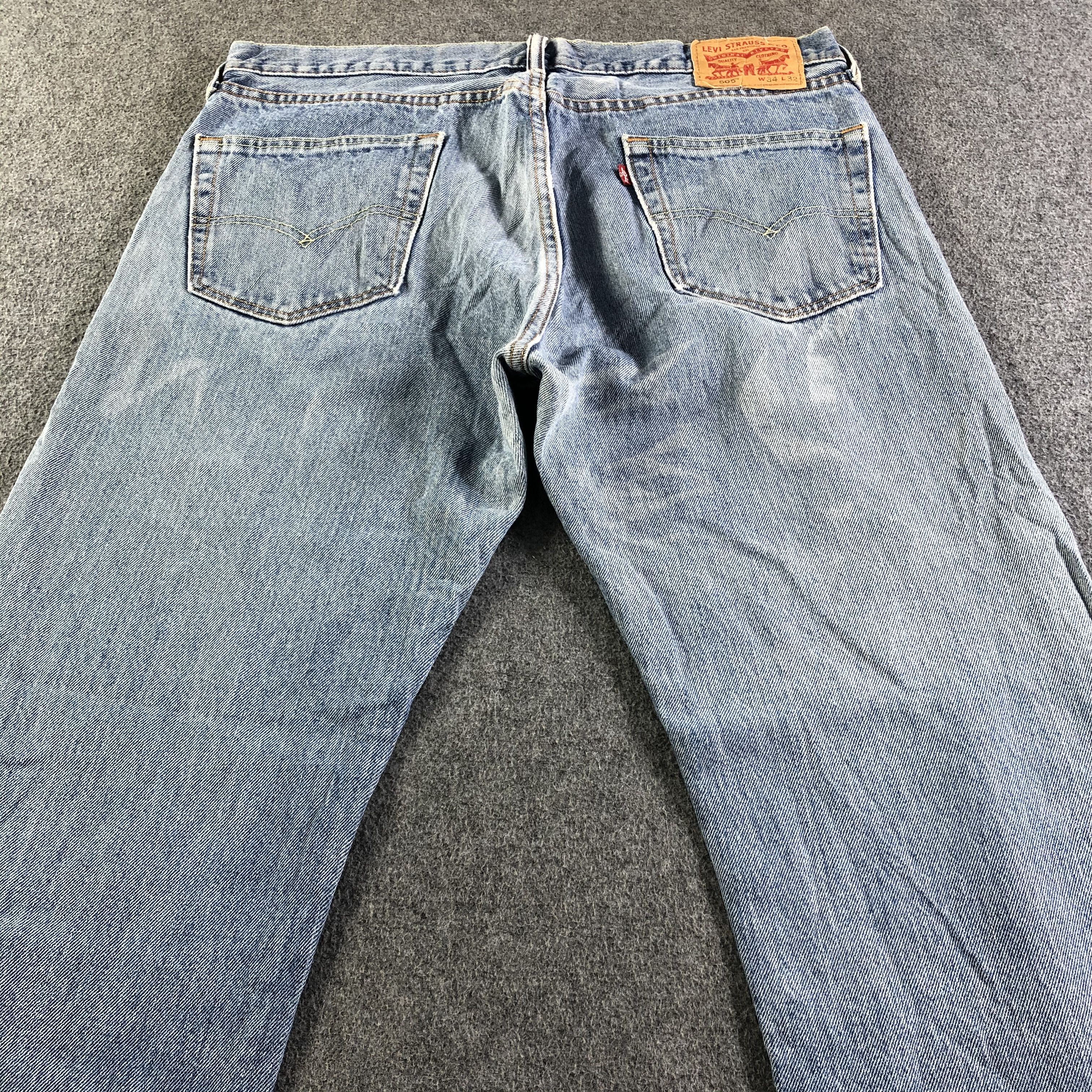 Levi's Vintage Blue Wash Levis 505 Jeans-J4421 Size US 35 - 4 Thumbnail