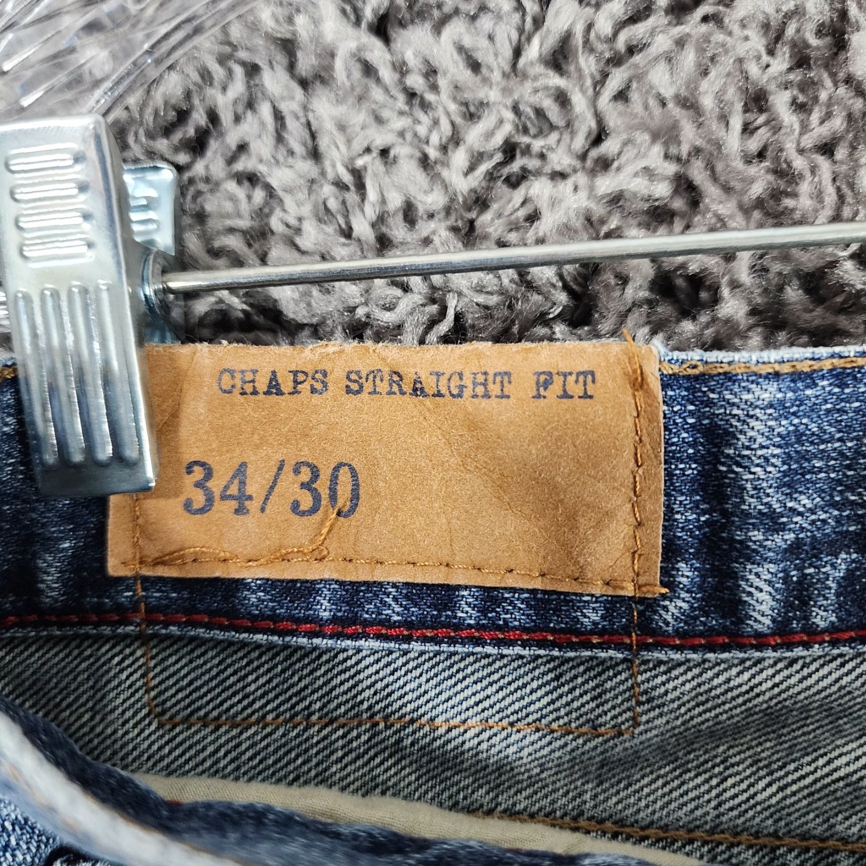 Chaps CHAPS Mens Relaxed Straight Leg Jeans Blue Size 34x30 Size US 34 / EU 50 - 3 Thumbnail
