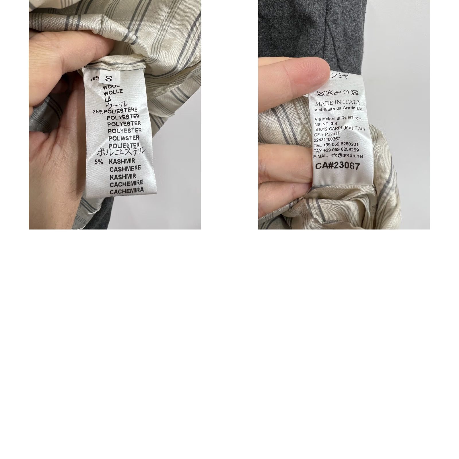 Vintage Elisa Cavaletti Blazer Shirt Wool Cashmere Blend Gray S Women Bondsmen Style Blazer 60s Mens Womens Size S / US 4 / IT 40 - 8 Thumbnail