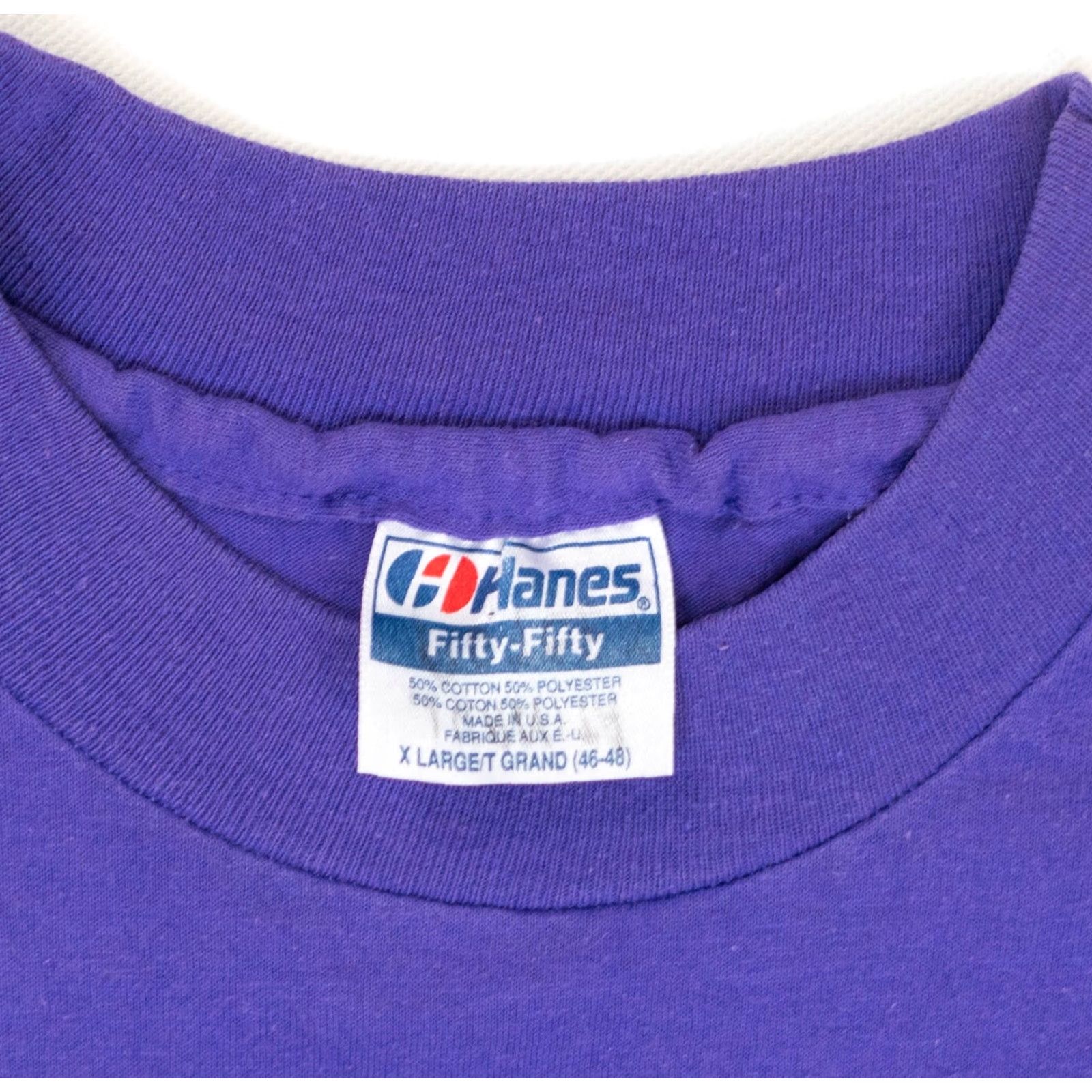Hanes VINTAGE Hanes Ocean T-Shirt Womens XL Purple 80s 90s Nautical Ocean Seashells Starfish Glitter Cotton Polyester Knit Crew Neck Short Sleeve Size XL / US 12-14 / IT 48-50 - 4 Thumbnail