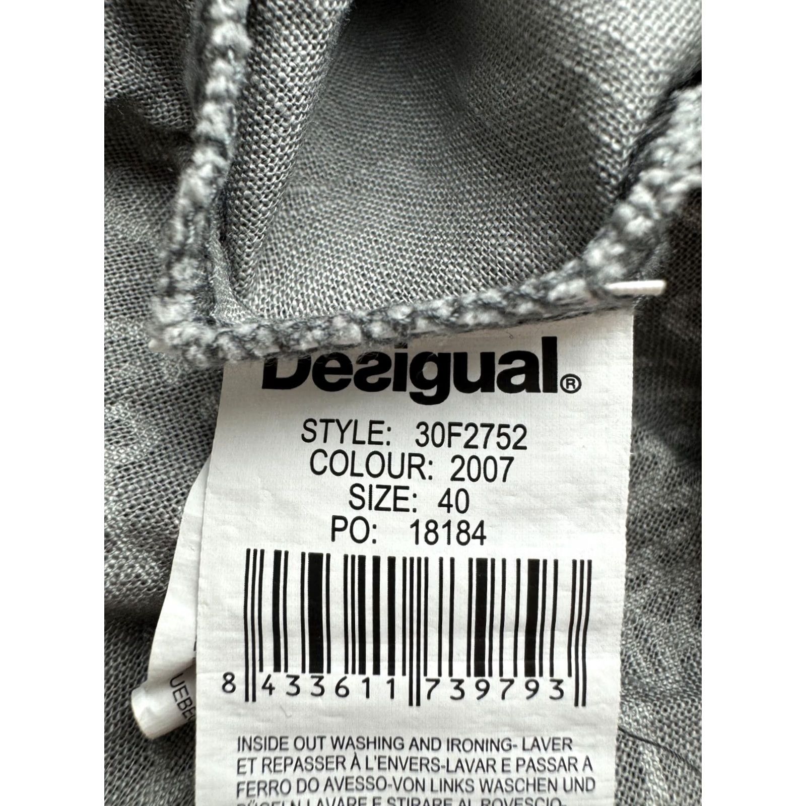 Desigual Desigual Skirt Women's Grey Size 40 Knee Length Cotton Skirt Desigual Shorthand 30F2752 Womens Grey Skirt Size 40 Size 27" / US 4 / IT 40 - 7 Thumbnail