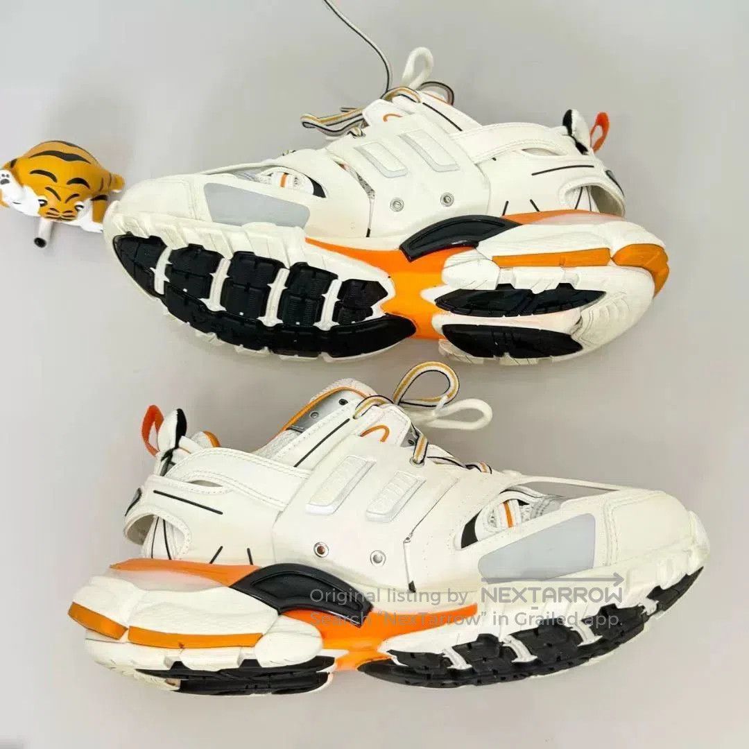 Balenciaga Balenciaga Track White Orange. Size US 7 / IT 37 - 3 Thumbnail