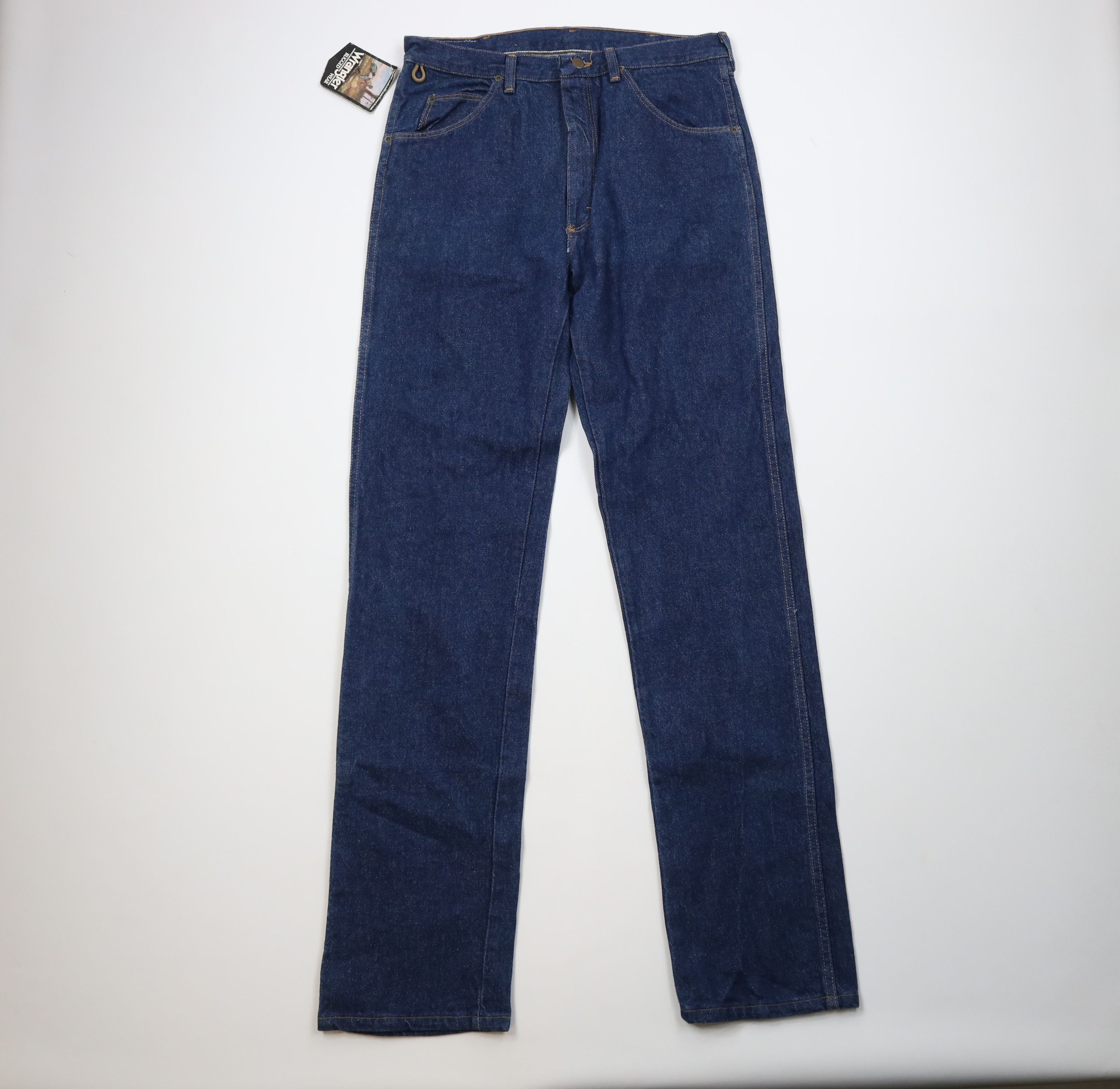 Wrangler Deadstock Vintage 90s Wrangler Denim Jeans Indigo Blue USA Size US 34 / EU 50 - 1 Thumbnail
