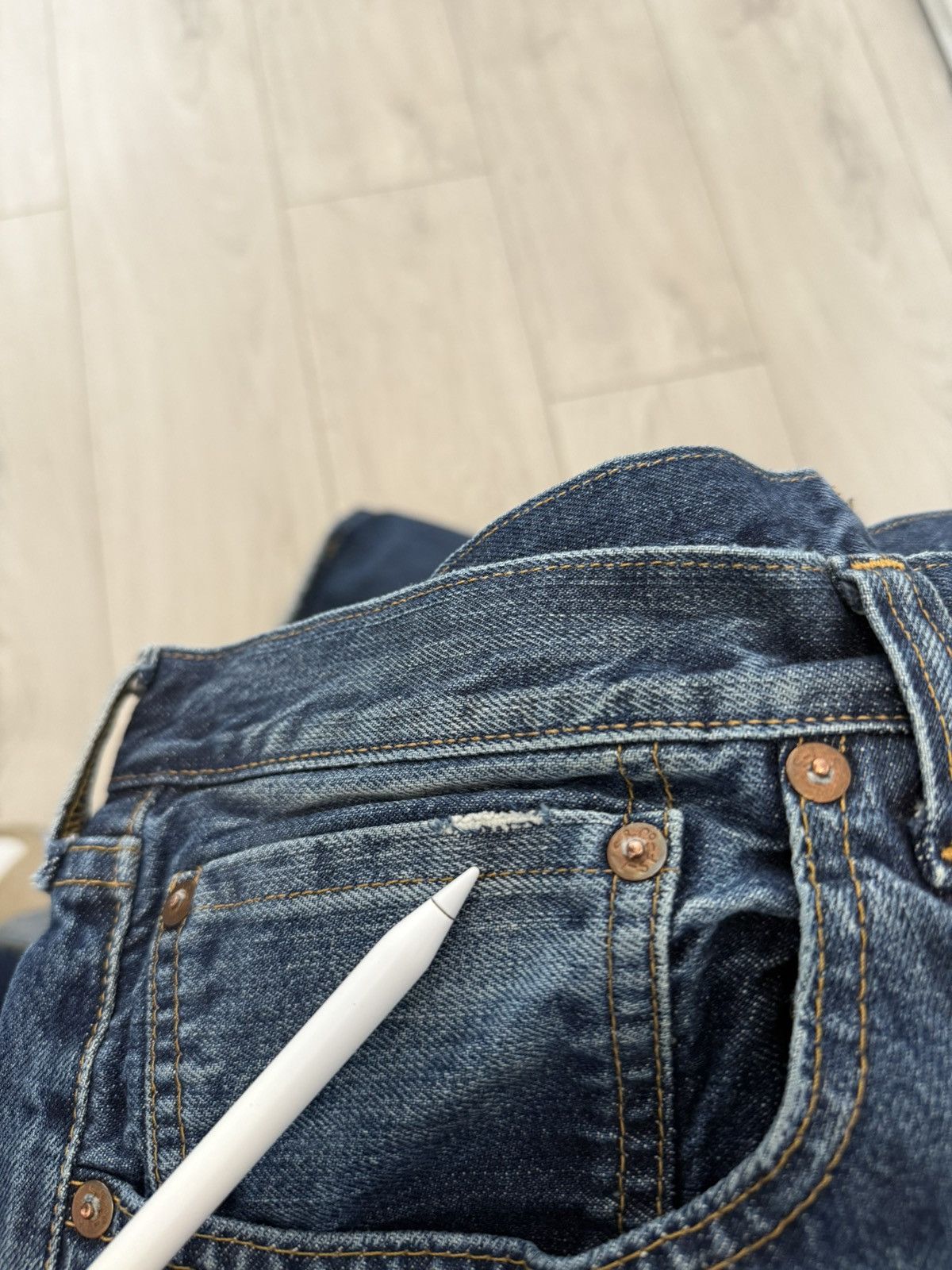Levi's Levi’s 501 XX Selvedge Washed Distressed Denim 1947 Big E Size US 34 / EU 50 - 15 Thumbnail