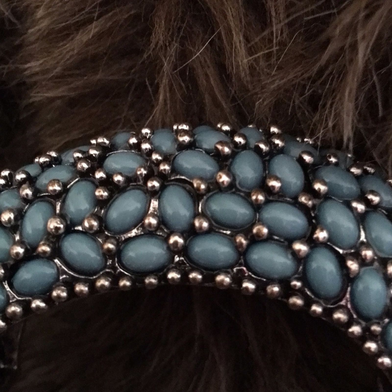 Jewelry Turquoise cabochon stone magnetic close bracelet Size ONE SIZE - 7 Thumbnail