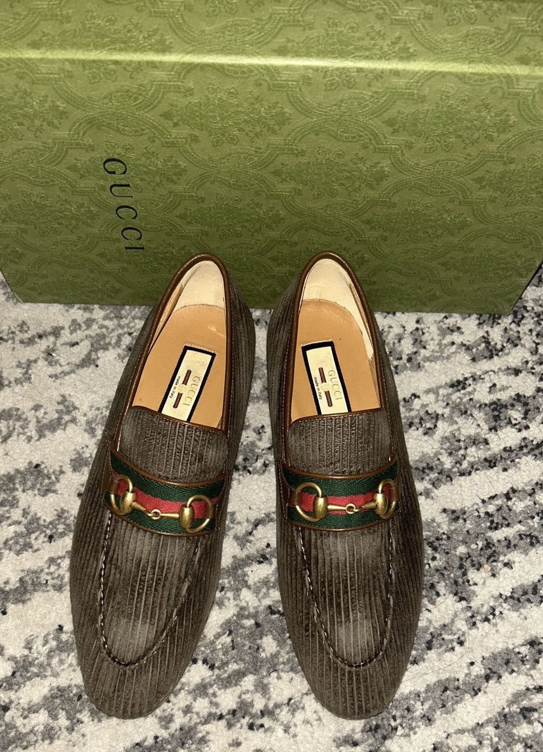 Gucci Gucci Horsebit Detail Corduroy Moccasin Lanzo Stretch Loafer Size US 7 / EU 40 - 3 Thumbnail