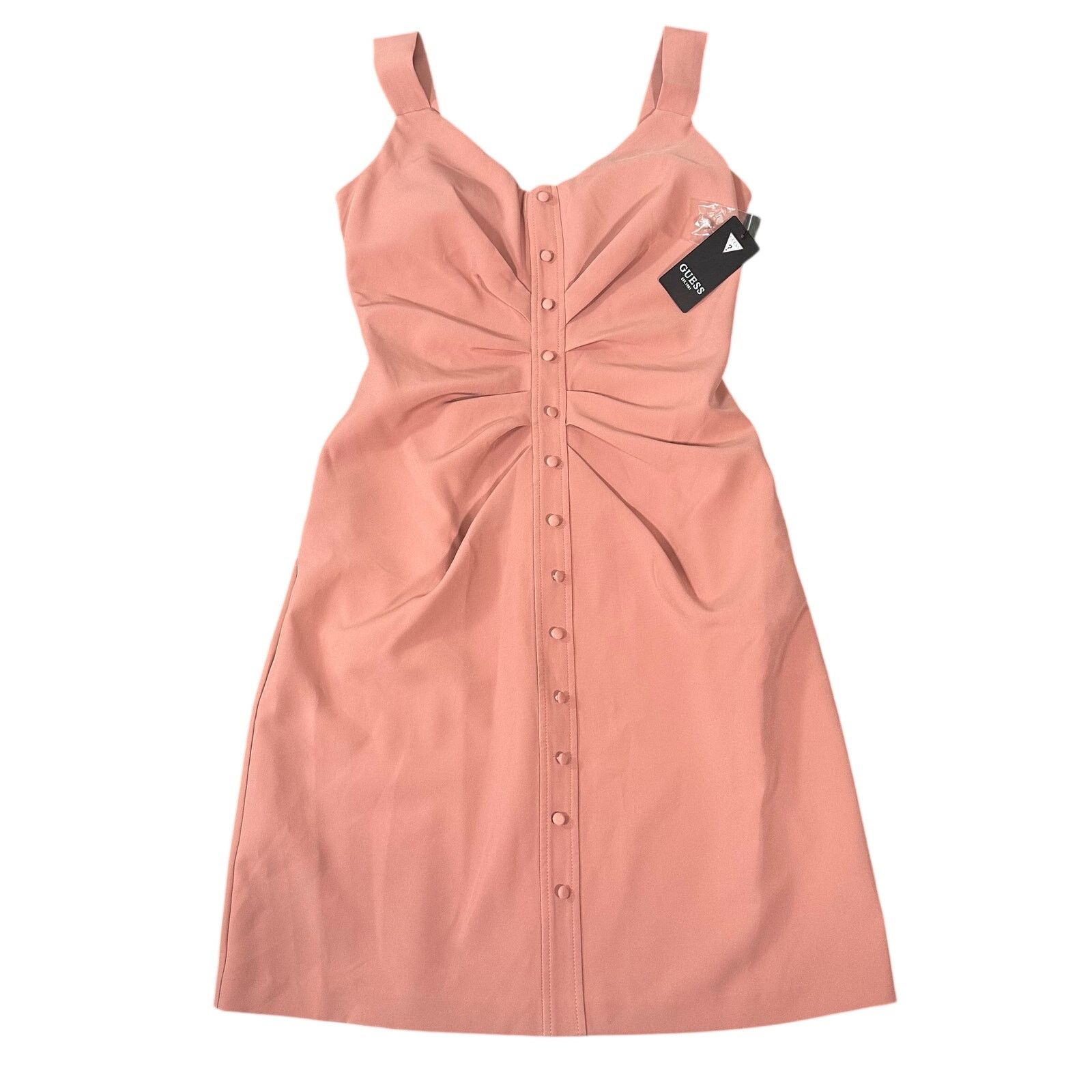 Guess GUESS Women's Button-Trim Ruched Bodycon Dress Size 2 Size XS / US 0-2 / IT 36-38 - 2 Thumbnail