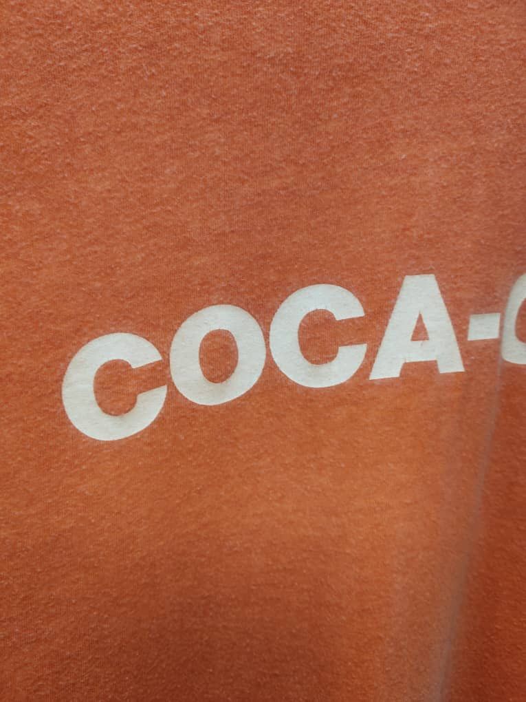 Vintage Single stich 80’s Coca Cola made in japan orange tee Size US L / EU 52-54 / 3 - 6 Thumbnail