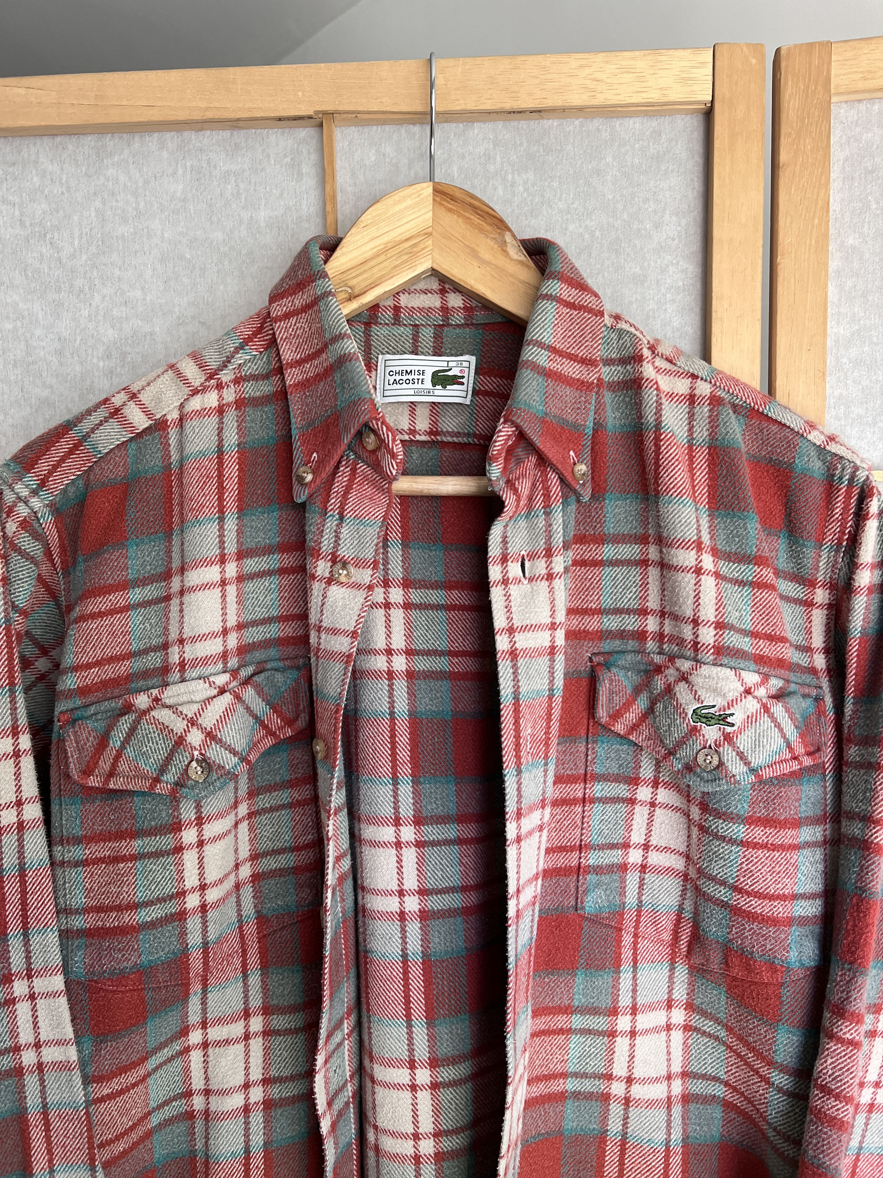 Lacoste Lacoste vintage 1990s flannel shirt plaid checked old money Size US S / EU 44-46 / 1 - 7 Thumbnail